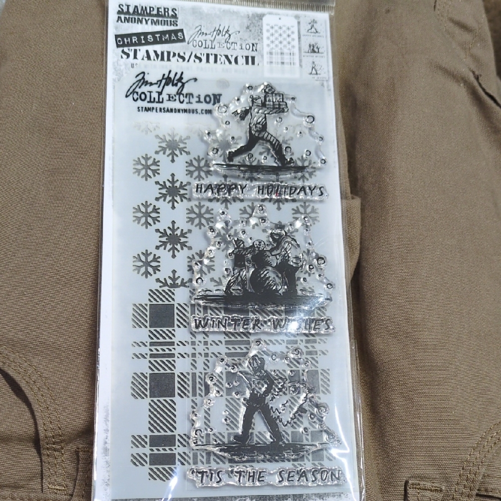 Tim Holtz Christmas Stamps and Stencil Set